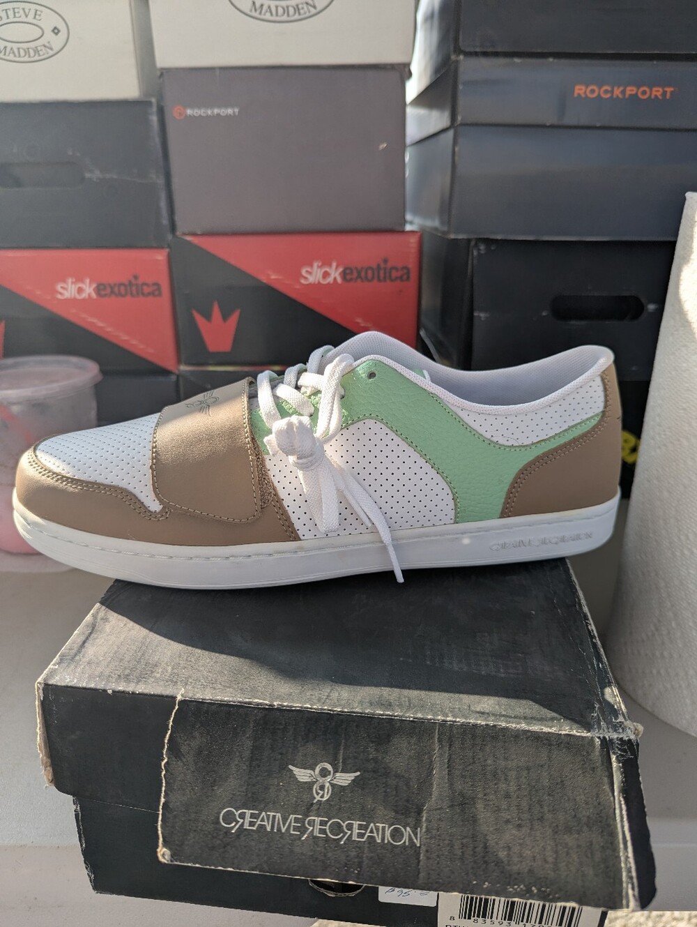 Creative Recreation Leather Cesario Lo Putty And Mint, Men's 11 Only Size Left